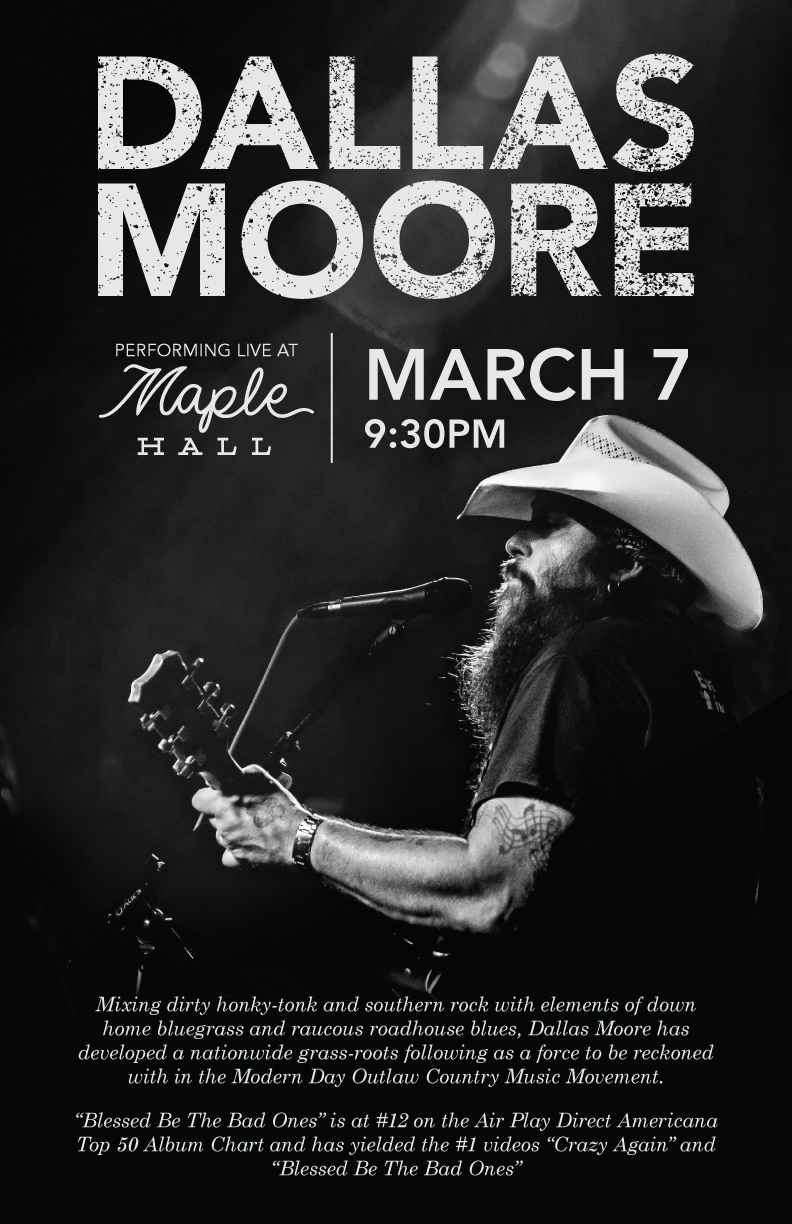 Flyer Design | Dallas Moore at Maple Hall