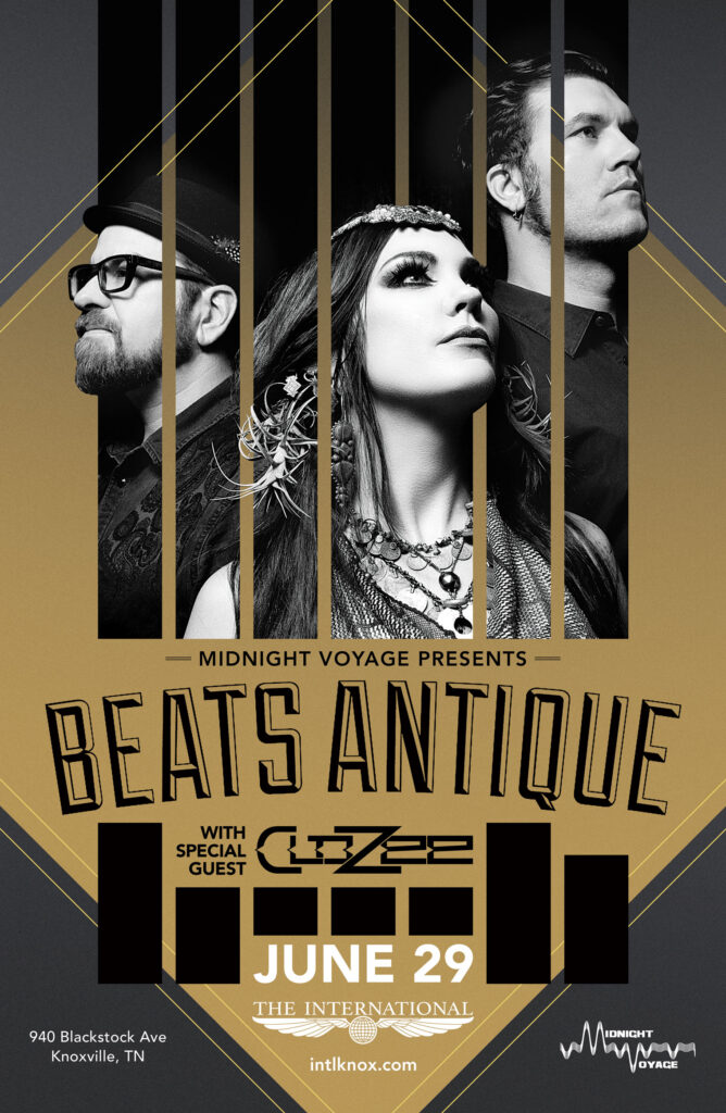 Concert poster design for Beats Antique at The Concourse