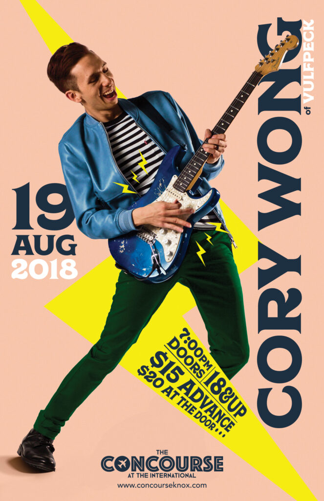 Concert poster design for Cory Wong at The Concourse