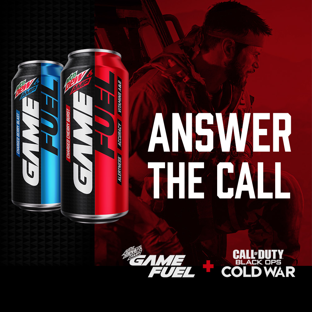 Social media ad design for Mountain Dew Game Fuel